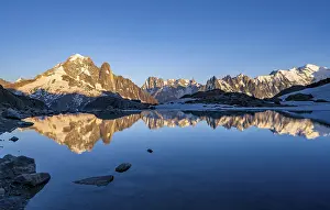 Evening mood, mountain landscape at sunset