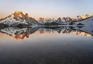 Evening mood, mountain landscape at sunset