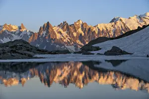 Evening mood, mountain landscape at sunset