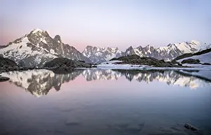 Evening mood, mountain landscape at sunset