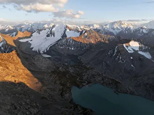 Evening mood, mountain panorama
