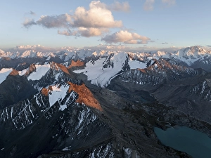 Evening mood, mountain panorama