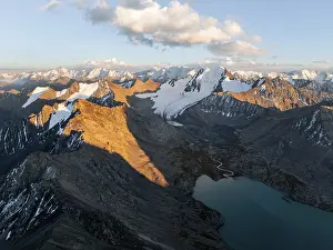 Evening mood, mountain panorama