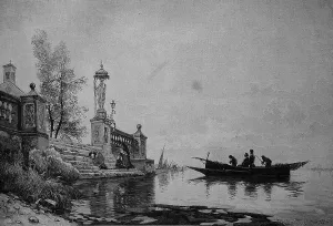Evening service near Chioggia in Italy