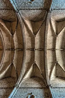 Evora, Portugal, June 30, 2022: The vaults of the Church of St