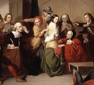 The examination of a woman for signs of witchcraft in the Middle Ages