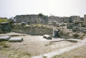 Excavations and ruins at Paestum archaeological park, Campania, Italy, Europe 1967 1967, Europe