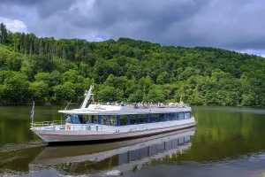 Excursion boat on the Rursee, Rursee boat trip