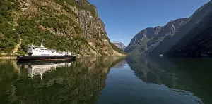 Excursion ship on a fjord, Flam
