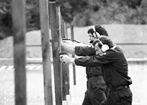 Exercise shooting of the police and the special group GSG 9 in a quarry on 15