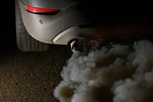 Exhaust with exhaust gases of a combustion engine