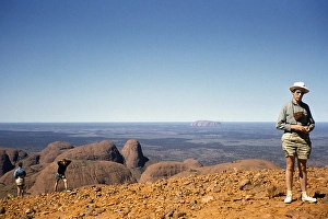 Expedition of the Melbourne Grammar School, Northern Territory, Australia, 1956 Boys at the Olgas, Kata Tjuta, view back to Ayers Rock, Uluru, Oceania