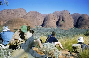 Expedition of the Melbourne Grammar School, Northern Territory, Australia, 1956 Boys at the Olgas, Kata Tjuta, Oceania