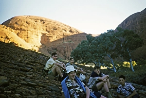 Expedition of the Melbourne Grammar School, Northern Territory, Australia, 1956 Boys at the Olgas, Kata Tjuta, Oceania