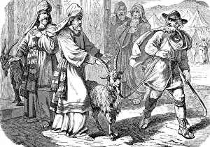 Expulsion of the goat into the desert at the Feast of Atonement