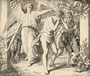 Expulsion, by Julius Schnorr von Carolsfeld, 1860