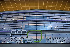 Exterior view, glass facade