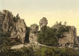 The Externsteine near Detmold, North Rhine-Westphalia