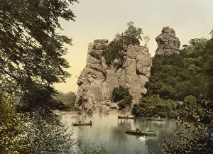 The Externsteine near Detmold, North Rhine-Westphalia