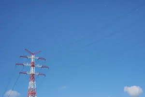 An extremely high electricity electricity electricity pylon