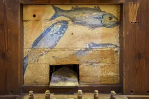 Exvoto painted fish in the organ