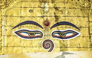 The eyes of Buddha on Stupa, Monkey Temple Swayambhunath