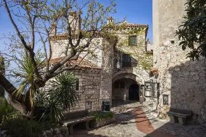 Eze village in France, medieval hilltop landmark on French Riviera