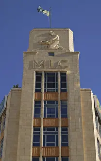 Facade of the Art Deco MLC Building in downtown Auckland