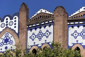 Facade of the bullring La Monumental