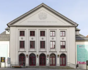 Facade of the city theatre in Freiberg
