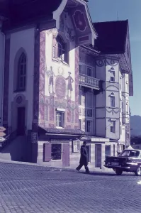 Facade at the Isarkai in Bad Toelz