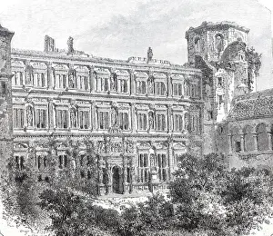 The facade of the Otto Heinrich House in Heidelberg