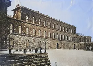 Front facade of the Palazzo Pitti in Florence