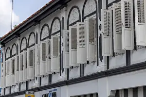 Facade with shutters, colonial style