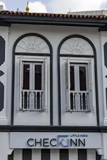 Facade with shutters, colonial style