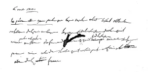 Facsimile of Napoleon's abdication document on 6 silver hake (1814)