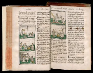 Facsimile, pages from Historia general de las cosas de nueva España