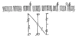 Facsimile, sign of Otto IV, 1175-1218