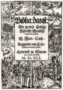 Facsimile of the title page, Luther Bible