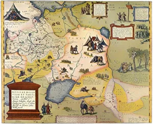 Facsimlile of a map of the Russian Empire by Abraham Ortelius