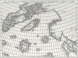 Facsimlile of the Zeno map by the Zeno brothers