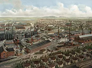 Factory buildings of an industrial plant