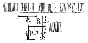 Faksimile, Zeichen Lothars II. oder Lothars III