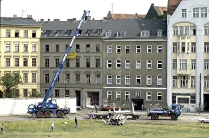 Fall of the Berlin Wall: demolition of the Wall in Berlin-Kreuzberg