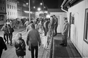 Fall of the Berlin Wall, on the night of the 9th November