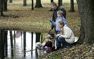 Family on trip in the park
