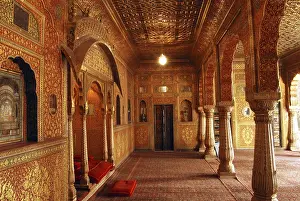 Famous Anup Anoop Mahal with gold work inside Junagarh fort