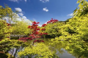 The famous Eikando temple (Eikan-do) on a warm spring day in Kyoto