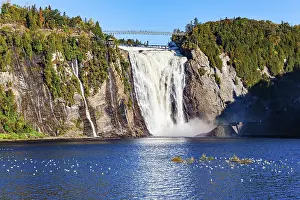 The famous and powerful waterfall of Montmorency