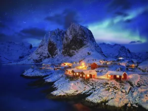Famous tourist attraction Hamnoy fishing village on Lofoten Islands
